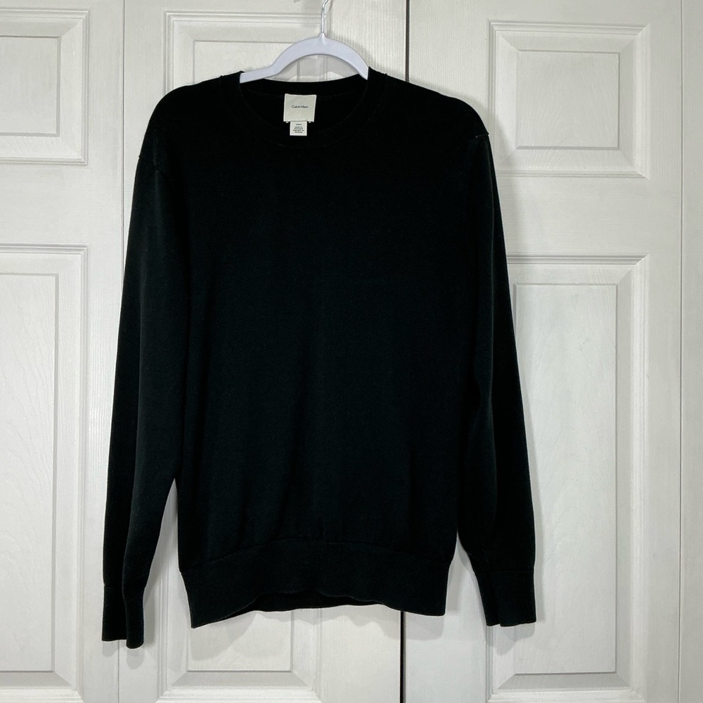 🍓 Calvin Klein Men’s Black Crewneck Sweater - Small